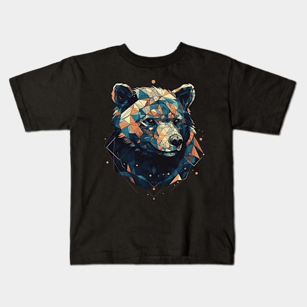 Abstract bear Kids T-Shirt by GreenMary Design